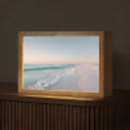 Kustlijn - Pastel - water Light Box met kabel (Tafellamp) klein -z3d_website