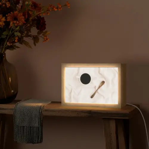 Koffie - Lepel - Mok Light Box met kabel (Tafellamp) klein -sfeer4