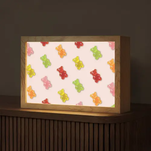 Kleur - Snoep - Roze Light Box met kabel (Tafellamp) klein -z3d_website