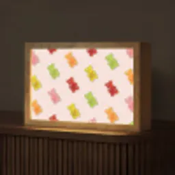 Kleur - Snoep - Roze Light Box met kabel (Tafellamp) klein -z3d_website