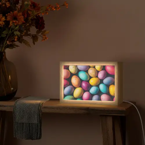 Kleurrijk - Paaseitjes - Spetters Light Box met kabel (Tafellamp) klein -sfeer4