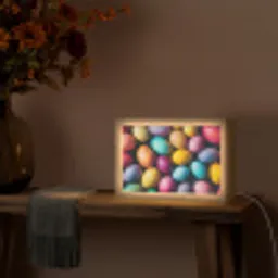 Kleurrijk - Paaseitjes - Spetters Light Box met kabel (Tafellamp) klein -sfeer4