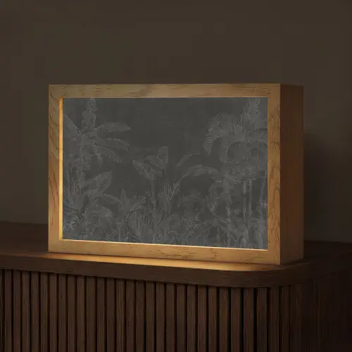 Beton - Patroon - Zwart Light Box met kabel (Tafellamp) klein -z3d_website