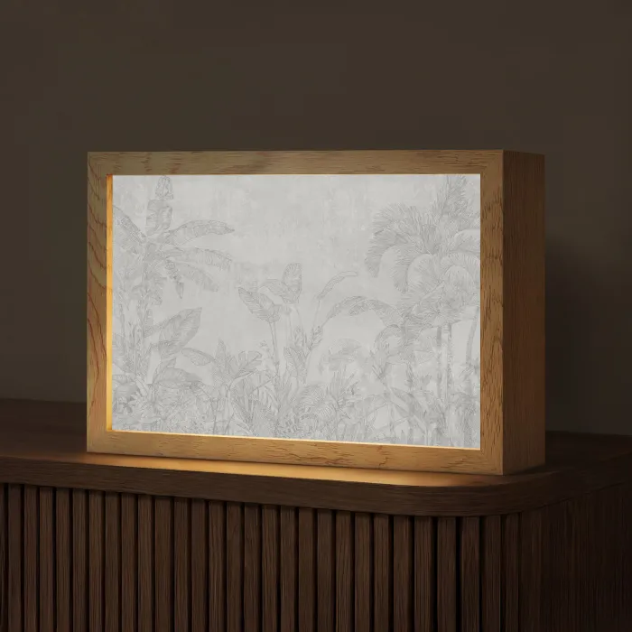 Beton - Patroon - Grijs Light Box met kabel (Tafellamp) klein -z3d_website