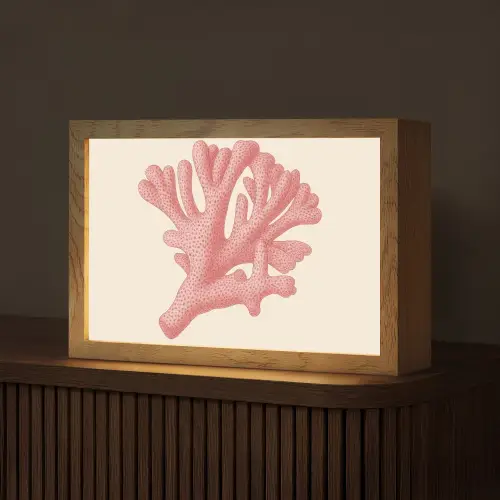 Koraal - Stipjes - Roze Light Box met kabel (Tafellamp) klein -z3d_website