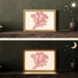 Koraal - Stipjes - Roze Light Box met kabel (Tafellamp) klein -sfeer3
