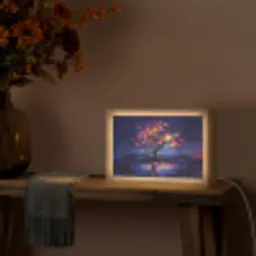 Kosmisch - lichtboom - Kerst - Kleurrijk Light Box met kabel (Tafellamp) klein -sfeer4