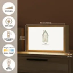 Huisje - Groen - Tekst - Liefdevol Light Box met kabel (Tafellamp) klein -USP_EN