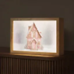 Huisje - Suiker - Pastel Light Box met kabel (Tafellamp) klein -z3d_website