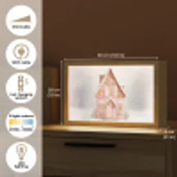 Huisje - Suiker - Pastel Light Box met kabel (Tafellamp) klein -USP_EN