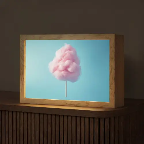 Suikerspin - Zoet - Snoep Light Box met kabel (Tafellamp) klein -z3d_website