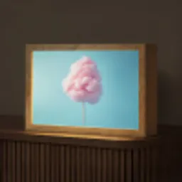 Suikerspin - Zoet - Snoep Light Box met kabel (Tafellamp) klein -z3d_website