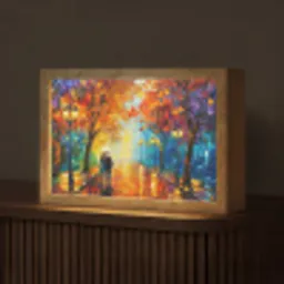 Koppel - Liefde - Bos - Kunst Light Box met kabel (Tafellamp) klein -z3d_website