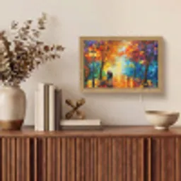 Koppel - Liefde - Bos - Kunst Light Box met kabel (Tafellamp) klein -sfeer2