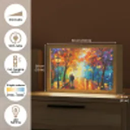 Koppel - Liefde - Bos - Kunst Light Box met kabel (Tafellamp) klein -USP_EN