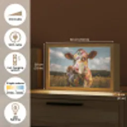 Koe - Bloemen - Weiland Light Box met kabel (Tafellamp) klein -USP_EN