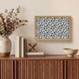 Koe - Vlekken - Patroon - Zwart Light Box met kabel (Tafellamp) klein 924 -sfeer2