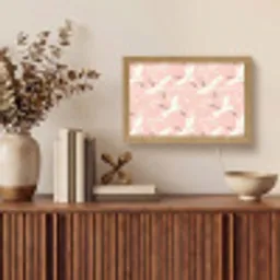 Kraanvogels - Bloesem - Roze Light Box met kabel (Tafellamp) klein 924 -sfeer2