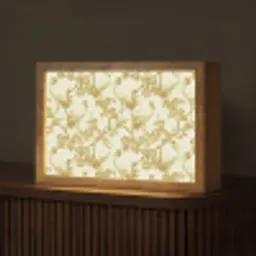 Kraanvogels - Kersenbloesem - Goud Light Box met kabel (Tafellamp) klein 924 -z3d_website