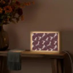 Kraanvogels - Klassiek - Bordeaux Light Box met kabel (Tafellamp) klein 924 -sfeer4