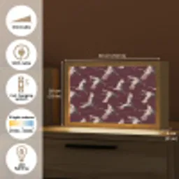 Kraanvogels - Klassiek - Bordeaux Light Box met kabel (Tafellamp) klein 924 -USP_EN