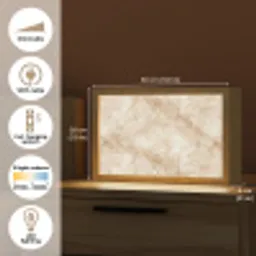 Kristalstructuur - Bruin - Marmer Light Box met kabel (Tafellamp) klein 924 -USP_EN