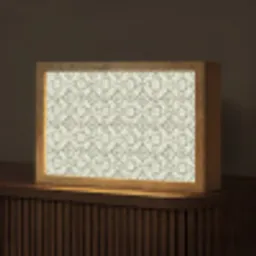 Krulornament - Tegel - Groen Light Box met kabel (Tafellamp) klein 924 -z3d_website