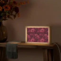 Dahlias - Bloemen - Rood Light Box met kabel (Tafellamp) klein 924 -sfeer4