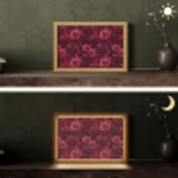 Dahlias - Bloemen - Rood Light Box met kabel (Tafellamp) klein 924 -sfeer3