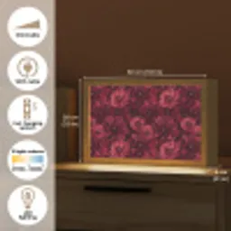 Dahlias - Bloemen - Rood Light Box met kabel (Tafellamp) klein 924 -USP_EN
