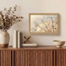 Paardenbloem - Abstract - Natuur - Beige Light Box met kabel (Tafellamp) klein -sfeer2