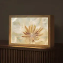 Paardenbloem - Beige - Abstract - Modern - Natuur Light Box met kabel (Tafellamp) klein -z3d_website