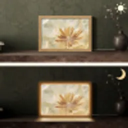 Paardenbloem - Beige - Abstract - Modern - Natuur Light Box met kabel (Tafellamp) klein -sfeer3