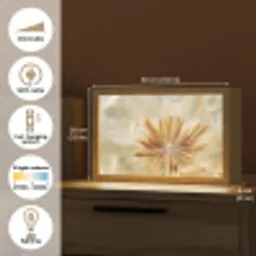 Paardenbloem - Beige - Abstract - Modern - Natuur Light Box met kabel (Tafellamp) klein -USP_EN