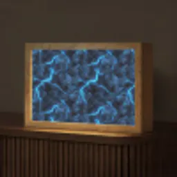 Donker - Blauw - Bliksem Light Box met kabel (Tafellamp) klein 924 -z3d_website