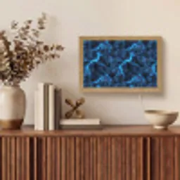 Donker - Blauw - Bliksem Light Box met kabel (Tafellamp) klein 924 -sfeer2