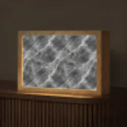 Donkergrijs - Bliksem - Marmer Light Box met kabel (Tafellamp) klein 924 -z3d_website