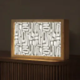 Donker - Wit - Abstract Light Box met kabel (Tafellamp) klein 924 -z3d_website