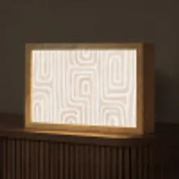 Decoratief - Labyrint - Beige Light Box met kabel (Tafellamp) klein -z3d_website