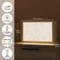 Decoratief - Labyrint - Beige Light Box met kabel (Tafellamp) klein -USP_EN