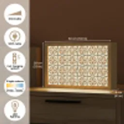 Siertegel - Patroon - Bruin Light Box met kabel (Tafellamp) klein 924 -USP_EN