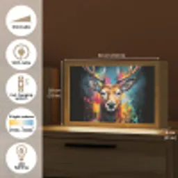 Hert - Graffiti - Dieren - Kleuren Light Box met kabel (Tafellamp) klein -USP_EN