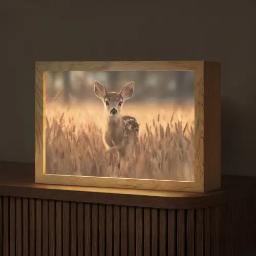Hert - Graanveld - Bruin Light Box met kabel (Tafellamp) klein -z3d_website