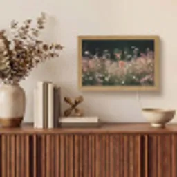 Hert - Wilde bloemen - Bos Light Box met kabel (Tafellamp) klein -sfeer2