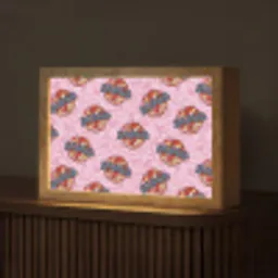 Disco - Bal - Patroon - Roze Light Box met kabel (Tafellamp) klein 924 -z3d_website