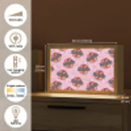 Disco - Bal - Patroon - Roze Light Box met kabel (Tafellamp) klein 924 -USP_EN