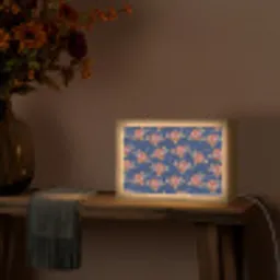 Disco - Blauw - Patroon Light Box met kabel (Tafellamp) klein 924 -sfeer4