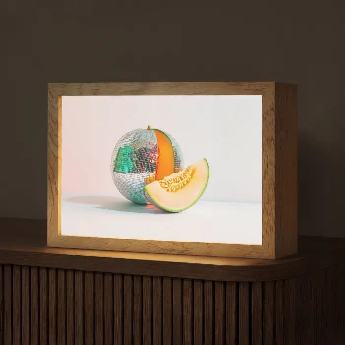 Disco - Discobal - Meloen - Pastel Light Box met kabel (Tafellamp) klein -z3d_website
