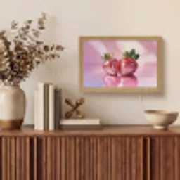 Disco - Fruit - Glitter - Strawberry Light Box met kabel (Tafellamp) klein -sfeer2