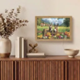 Ezels - Bloemen - Zomers Light Box met kabel (Tafellamp) klein -sfeer2